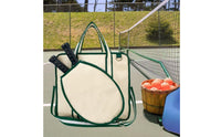 Portable Canvas Tennis Bag Shoulder Strap Tennis Racket Bag Zip Closure Sports Accessory Handsunrestricted Carry