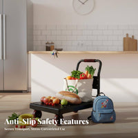 Space-Saving Foldable Platform Cart Easy Maneuverability Flatbed Dolly Cart Multipurpose Collapsible Platform Dolly Heavy Duty for Delivery Drivers, Warehouse Workers, Homeowners, Home, Workshop, Garage, Office