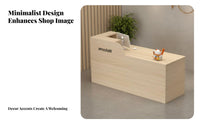 Modern Front Desk with Counter Multi-Functional Modern Reception Desk Sturdy Construction Commercial Checkout Counter for Retail Store, Medical Office