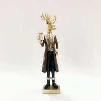 Nordic Moose Gentleman Figurine for Entryway, Living Room, Shoe Cabinet Decoration