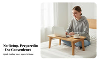 No Assembly Required Foldable Bed Table Installation-without Foldable Bed Tray Multi-Functional Lap Desk Spacious Surface for Students, Telecommuting Workers, Dormitory, Dorm Room, Home Office, Bay Window