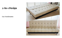 2-in-1 Design Fold-extendable Sofa Bed Space-Saving transformable Couch Easy Conversion Household Furniture Modern aesthetic for Apartment Dwellers, Students, Homeowners, Small Spaces, Living Room, Bedroom, Home Office