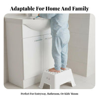 adaptable Non-Slip Step Stool adaptable Low Stepping aid Portable Footrest long-lasting Construction for Children, Seniors, Bathroom, Entryway, Living Room, Kitchen