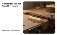 Polished Filing Guitar Fret Beveling File High Precision Double Angle Fret File Professional Grade for Luthiers, Fretwork, Repair Shop