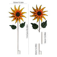 Spinner for Outdoor Garden, Metal Windmill Stake, Iron Sculpture for Patio Yard Decoration, Rotating Pinwheel