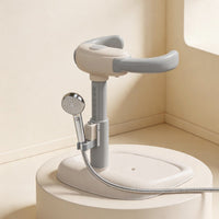 Curving Armrest Standing Bath Rack Stable Base Adjustable Bath Stand Molded Plastic Handsunrestricted for Young Children, Babies, Bathroom