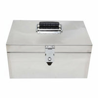 Heavy-Duty Combination Lock Box Large Capacity Portable Safe Box with Handle Lockable Case Donation Slot for Business Owners, Event Organizers, Office, Market Stall, Retail Shop, Dorm Room