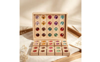 20 Pieces Acrylic Blocks with Wooden Tray Faceted Gem Blocks Sorting Building Piece Set for Classroom