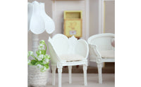 3 Pieces Dollhouse Chairs with Cushions Rattan Look Miniature Chairs with Cushions Realistic Furniture for Miniaturists, Photo Scenes
