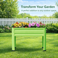 Metal Raised Garden Bed with Legs, Detachable Planter Box for Vegetables, Elevated Vegetable for Balcony Gardeners, Outdoor