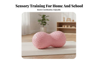 Anti-Puncture-Resistant Inflatable Peanut Ball Material Peanut Shaped Stability Ball Massage Bumps Inflatable Balance Coach Long-Lasting for Toddlers, Babies, Playroom, Home Gym