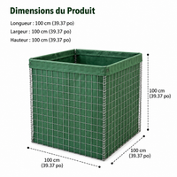 Gabion, Defensive Barrier, Welded Galvanized Steel Wall 76.2 mm, for Military Defense and Flood Control