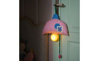 Hanging Night Light Warm Bedside Lamp with Textile Cover for Children, Bedroom, Nursery