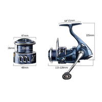 Metallic-Finish Fishing Reel with Shallow Spool Ultra Smooth Shallow Spool Reel Ambidextrous Tackle Powerful for Anglers