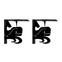 Decorative Shelf Bracket Black Wall Bracket Heavy-Duty Angle Support Space-Saving for Living Room, Kitchen