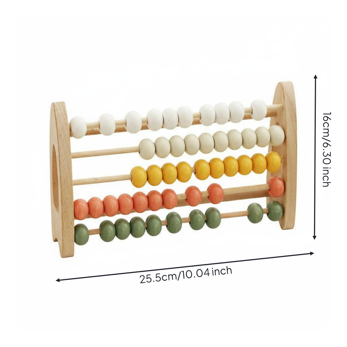 Early Learning Preschool Counting Abacus Educational Kids Wooden Abacus Colorful Counting Toy Fine Movement Skills for Preschoolers