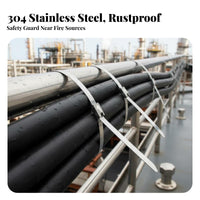 Stainless Steel Wire Tie High Temperature Resistant Automatic-Locking Metal Tie Metal Banding Strap Rust Resistant Bundling