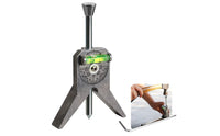 Pointed Legs Pipe Center Locator Metal Pipefitter Gauge Portable Bubble Level Tool Easy to Use