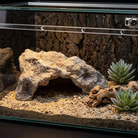 Aquarium Rocks and Aquarium Cave, Realistic Reptile Hide for Geckos and Snakes, Stable Reptile Hide Resin Rock Decor for Desert Terrariums