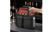 Bartender Travel Bag Multi-Compartment Bartender Kit Bag Structured Bar Tool Organizer for Bartenders