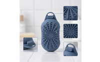 Gentle Exfoliating Silicone Soap Bag Drainage Soap Pouch with Loop Ventilated Holder Flexible for Travel