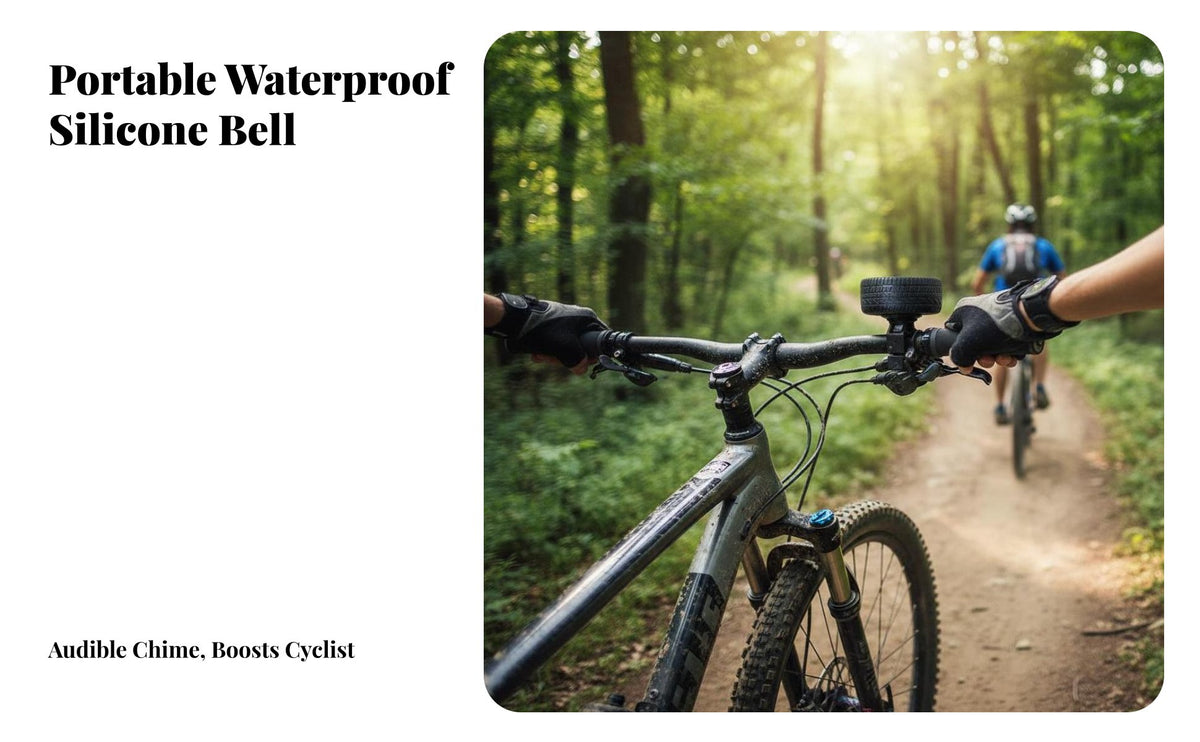 Tire Shaped Bike Bell Waterproof Mini Tire Cycle Alarm Water Resistant Mini Cycle Bell for Mountain Bikers, Commuters, City Riding, Daily Commute