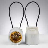 E27 Bulb and Heat Lamp for Outdoor Lighting, Ceramic Lamp Holder with Screw Thread, Hanging Light Fitting for Farm Lighting, 110-220V 2A