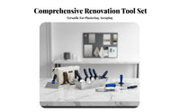 9 Pieces Multi-Purpose Trowel and Putty Set Easy to Clean Putty Set Ergonomic Handles for Plasterers, Professionals, Wall Repair