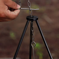 Campfire Tripod Portable Camping Pot Stand Stainless Steel Campfire Cooking Stand for Picnic