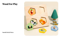 Fine Manual Skills Development Wooden Shape Peg Game Large Easy-Grip Pegs Wooden Creature Peg Game Natural Wood for Preschoolers, Preschool