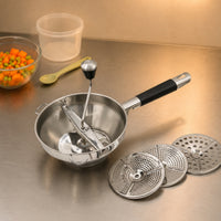 With Sieve Stainless Steel Food Mill Easy to Clean Stainless Steel Ricer Interchangeable Disks Kitchen Tool Heavy Duty