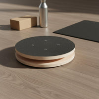 Wooden Waist Rotating Disc Portable Waist Rotator Board Includes Floor Protection Mat Core Twist Disc for Indoor