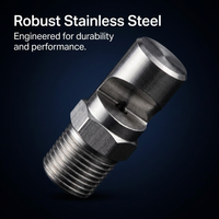 Stainless Steel Misting Nozzle, Low Pressure Mist Tip, Industrial Equipment Spray Nozzle, Cleaning Dust Removal Fog Nozzle, 3/4 Inch Fitting