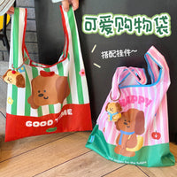 Foldable Reusable Shopping Bag Large Capacity Waterproof Portable Grocery Tote
