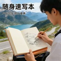 Portable A5/A6 Sketchbook for Colored Pencils and Drawing, Thick Blank Flipbook for Quick Sketches and Hand-Painting