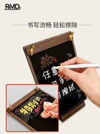 Mini LED Light Up Erasable Message Board for Cafe Bar Countertop Display