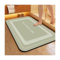 Modern Minimalist Diatomaceous Earth Bath Mat for Shower and Bathroom, Quick Dry Non-Slip Absorbent Mat