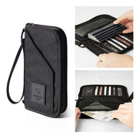 Msquare RFID Blocking Passport Holder Travel Wallet with Document Organizer