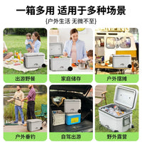 Portable Rolling Cooler with Wheels for Outdoor Camping Fishing and Food Storage