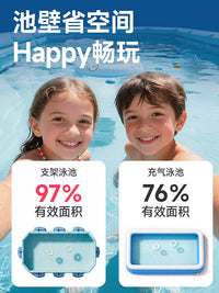 Foldable Above-Ground Swimming Pool for Kids & Adults - Easy Setup, Durable Frame, Family Fun