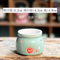New Korean Style Hand-Painted Succulent Thumb Pot Creative Ceramic Home Indoor Rough Pottery Simple Succulent Personalized Fresh