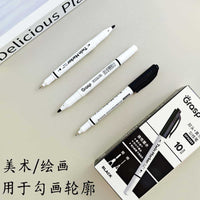 289 Dual-Tip Permanent Marker Pen for Kids, Quick-Drying Art Drawing Outline Pen, Waterproof and Smudge-Proof
