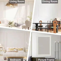 Self-Adhesive Flexible Molding Trim for Wall Decor - Faux Plaster Crown Molding Effect