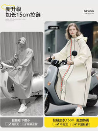 Unisex Full Body Rain Poncho with Double Visor for Electric Scooter and Cycling
