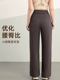 Women's Plus Size Yoga Pants High Waist Loose Straight Wide Leg Sports Trousers