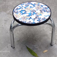 Thickened Metal Round Stool for Adults, Non-slip Bathroom Shower Stool, Fashionable Steel Bar Shoe Changing Stool