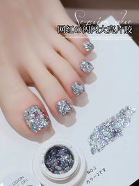Glitter Gel Nail Polish Kit - Ultra-Shine Large Sequin UV Gel for Dazzling Manicures