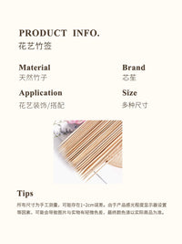 XinSheng Floral Bamboo Skewers for Flower Arrangements and Crafts