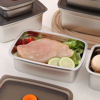 Stainless Steel Food Storage Container with Airtight Lid for Meal Prep, Picnic, and Refrigerator Organization