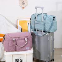 Oxford Cloth Travel Duffel Bag Foldable Large Capacity Storage Tote